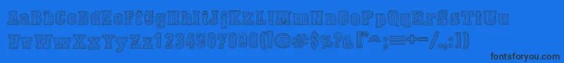 DustWestCollege Font – Black Fonts on Blue Background