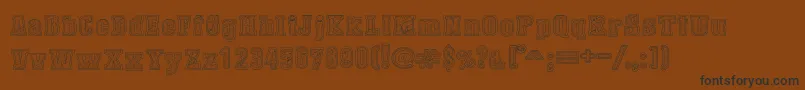 DustWestCollege Font – Black Fonts on Brown Background