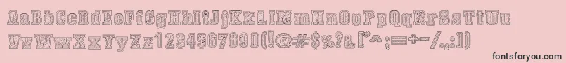 DustWestCollege-fontti – mustat fontit vaaleanpunaisella taustalla