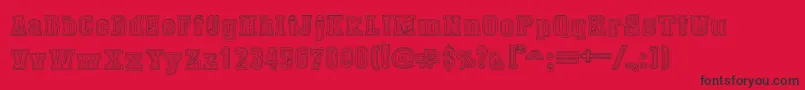 DustWestCollege Font – Black Fonts on Red Background