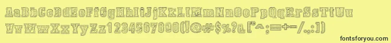 DustWestCollege Font – Black Fonts on Yellow Background