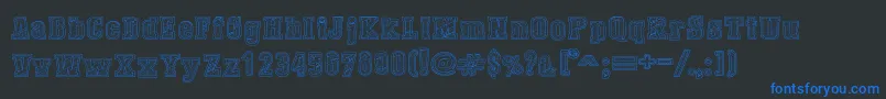 Шрифт DustWestCollege – синие шрифты на чёрном фоне