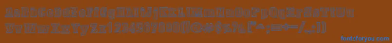 Шрифт DustWestCollege – синие шрифты на коричневом фоне