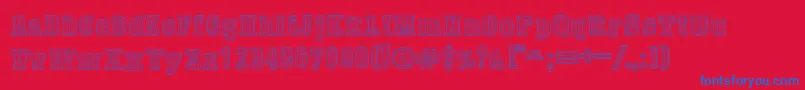 DustWestCollege Font – Blue Fonts on Red Background