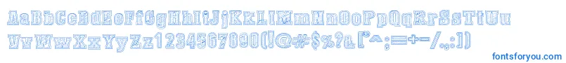 DustWestCollege Font – Blue Fonts on White Background