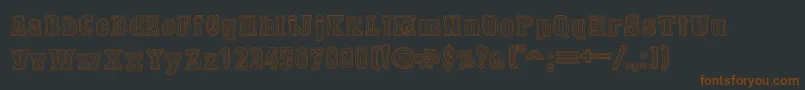 Шрифт DustWestCollege – коричневые шрифты на чёрном фоне
