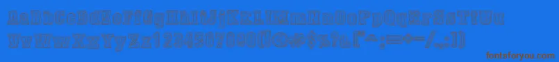 Шрифт DustWestCollege – коричневые шрифты на синем фоне