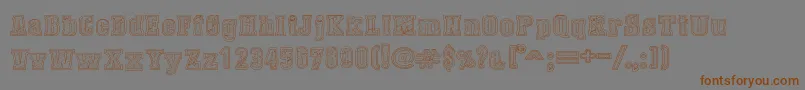 Шрифт DustWestCollege – коричневые шрифты на сером фоне