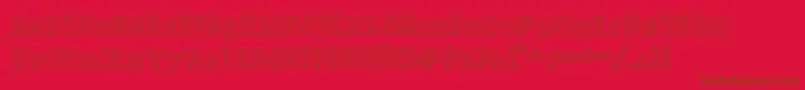 Czcionka DustWestCollege – brązowe czcionki na czerwonym tle