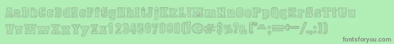 フォントDustWestCollege – 緑の背景に灰色の文字