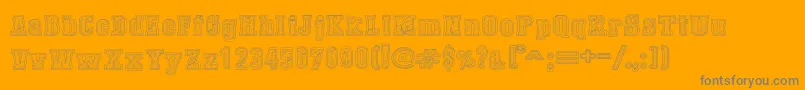 Czcionka DustWestCollege – szare czcionki na pomarańczowym tle