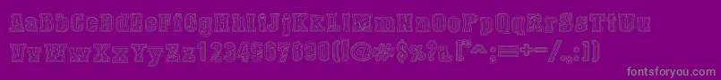 フォントDustWestCollege – 紫の背景に灰色の文字