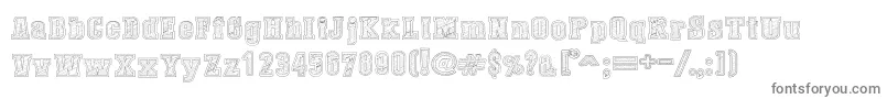 フォントDustWestCollege – 白い背景に灰色の文字