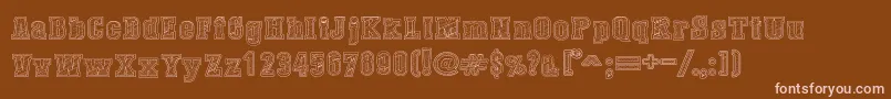 DustWestCollege Font – Pink Fonts on Brown Background