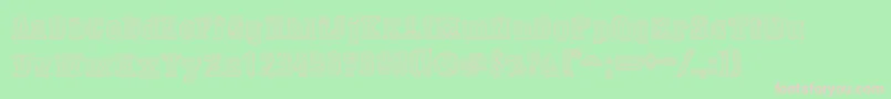 フォントDustWestCollege – 緑の背景にピンクのフォント