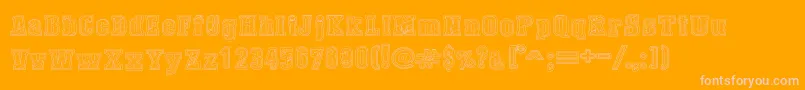 DustWestCollege-Schriftart – Rosa Schriften auf orangefarbenem Hintergrund