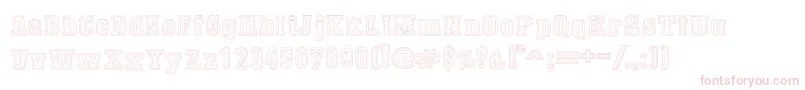 DustWestCollege-Schriftart – Rosa Schriften auf weißem Hintergrund