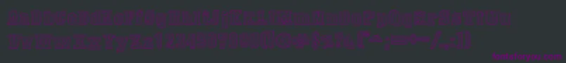 フォントDustWestCollege – 黒い背景に紫のフォント