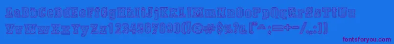 DustWestCollege Font – Purple Fonts on Blue Background