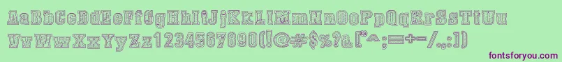 DustWestCollege Font – Purple Fonts on Green Background