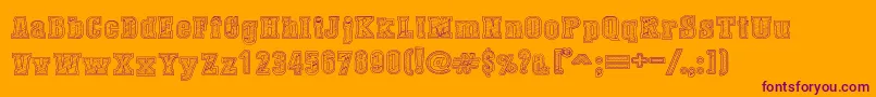 DustWestCollege Font – Purple Fonts on Orange Background