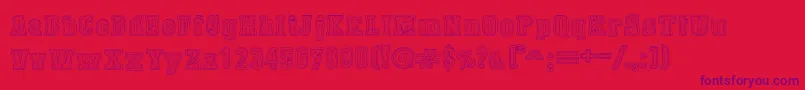 DustWestCollege Font – Purple Fonts on Red Background