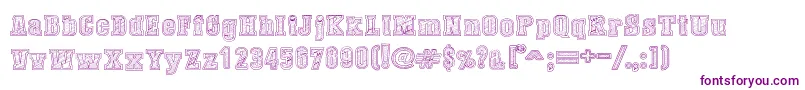 DustWestCollege-Schriftart – Violette Schriften auf weißem Hintergrund