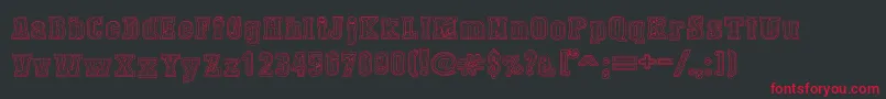 DustWestCollege-Schriftart – Rote Schriften auf schwarzem Hintergrund