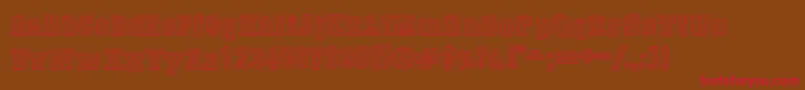 DustWestCollege Font – Red Fonts on Brown Background