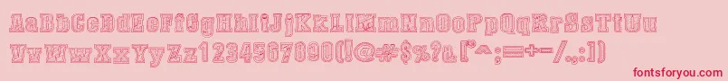 DustWestCollege Font – Red Fonts on Pink Background