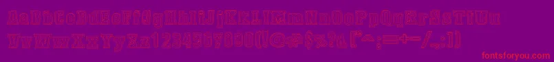 DustWestCollege Font – Red Fonts on Purple Background