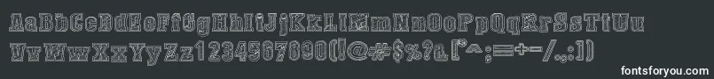 DustWestCollege-fontti – valkoiset fontit mustalla taustalla