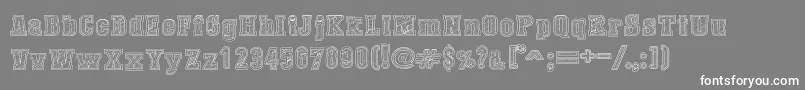 DustWestCollege-fontti – valkoiset fontit harmaalla taustalla