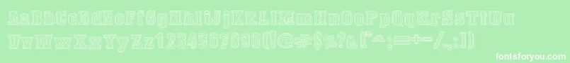 DustWestCollege Font – White Fonts on Green Background