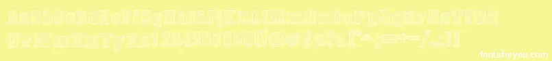 フォントDustWestCollege – 黄色い背景に白い文字