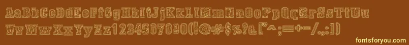 DustWestCollege Font – Yellow Fonts on Brown Background