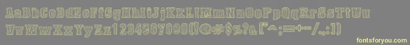 DustWestCollege Font – Yellow Fonts on Gray Background