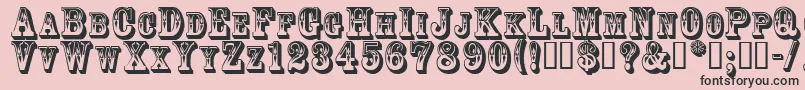 3Dgoldrush Font – Black Fonts on Pink Background