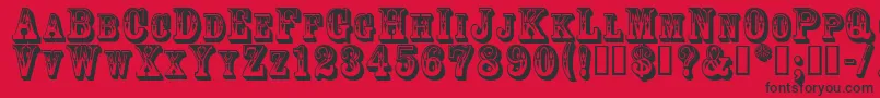 3Dgoldrush Font – Black Fonts on Red Background