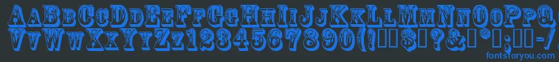 3Dgoldrush Font – Blue Fonts on Black Background
