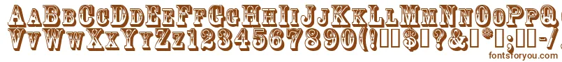 3Dgoldrush Font – Brown Fonts on White Background