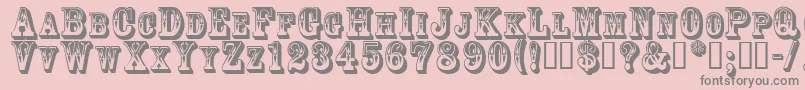 3Dgoldrush Font – Gray Fonts on Pink Background