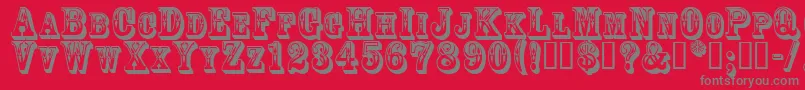 3Dgoldrush Font – Gray Fonts on Red Background