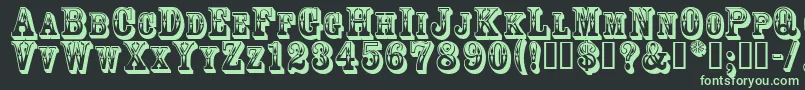 3Dgoldrush Font – Green Fonts on Black Background