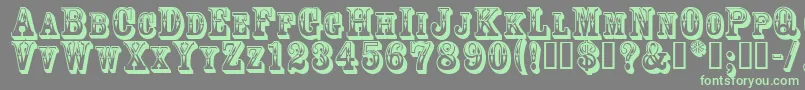 3Dgoldrush Font – Green Fonts on Gray Background