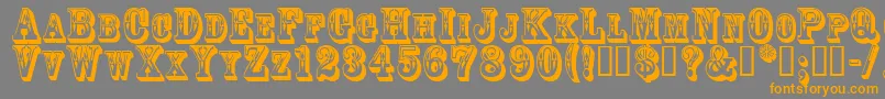 3Dgoldrush Font – Orange Fonts on Gray Background