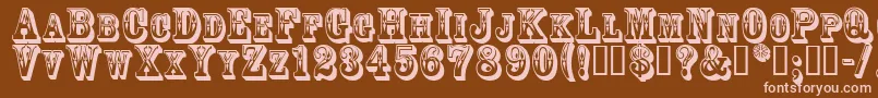 3Dgoldrush Font – Pink Fonts on Brown Background