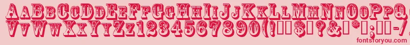 3Dgoldrush Font – Red Fonts on Pink Background
