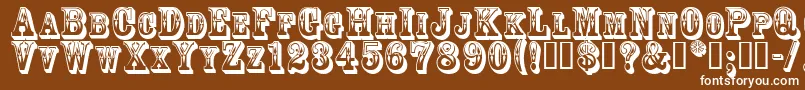 3Dgoldrush Font – White Fonts on Brown Background