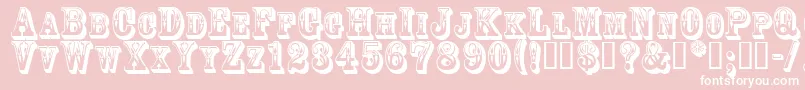 3Dgoldrush Font – White Fonts on Pink Background